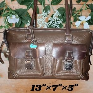 Dooney & Bourke Brown pebbled Leather Satchel